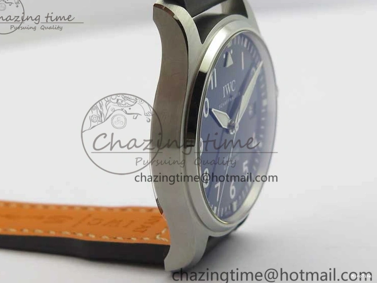 MIROTIME 0406 MARK XVIII Le Petit Prince IW327004 SS FKF 1:1 Best Edition Blue Dial On Brown Leather Strap Trendsetting 7117